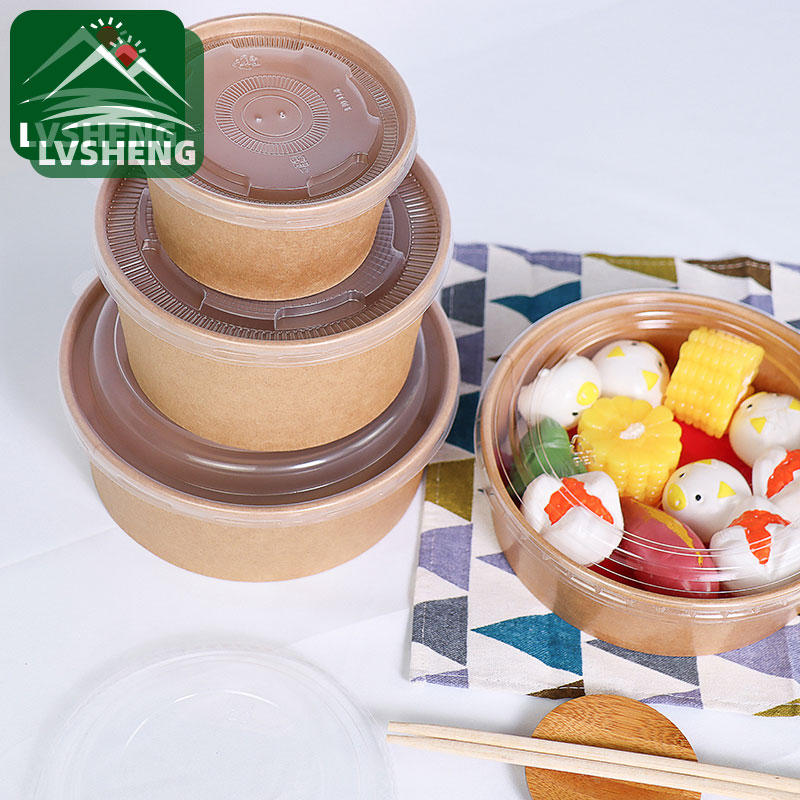 Eco Paper Bowl dengan tutup